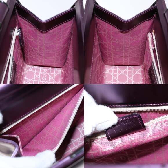 DIOR Hand Bag Patent Leather Purple - Picture 12 of 12
